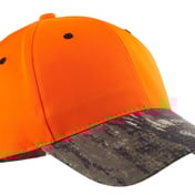 Front view of Enhanced Visibility Cap With Camo Brim