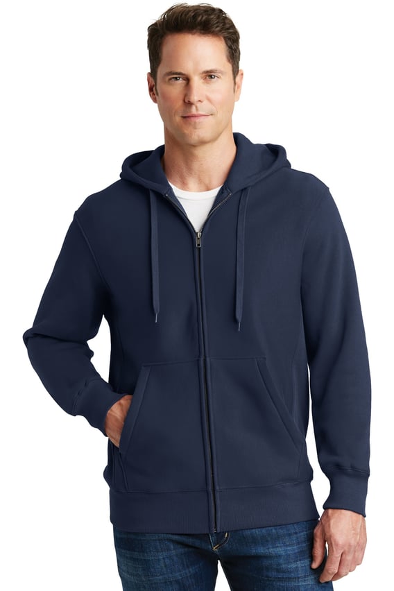 Front view of Super Heavyweight Full-Zip Hooded Sweatshirt