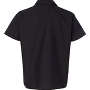 Back view of Poplin Cook Shirt With Gripper Closures