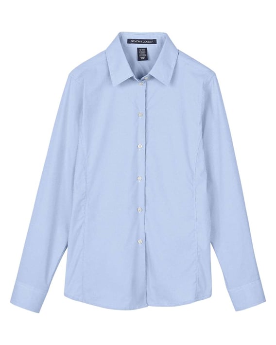 Front view of Women’s CrownLux Performance® Microstripe Dress Shirt