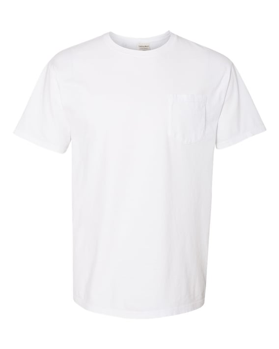 Front view of Garment-Dyed Pocket T-Shirt