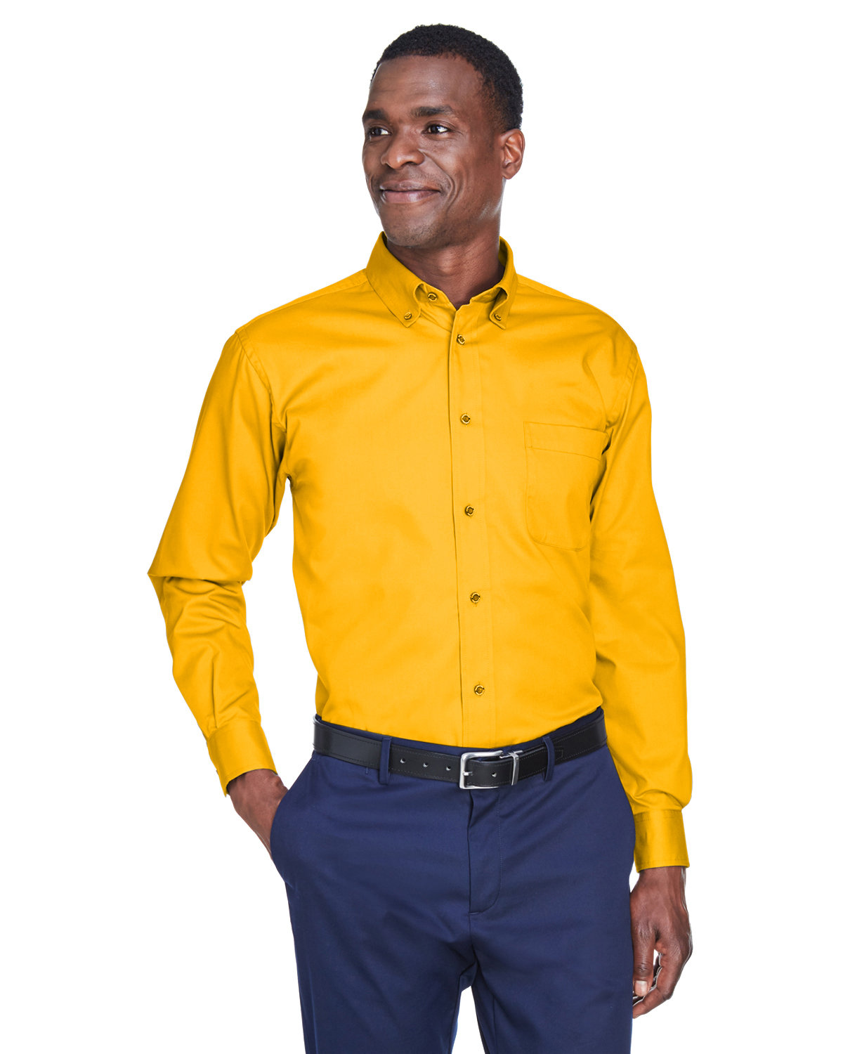 Front view of Men’s Easy Blend™ Long-Sleeve Twill Shirt With Stain-Release