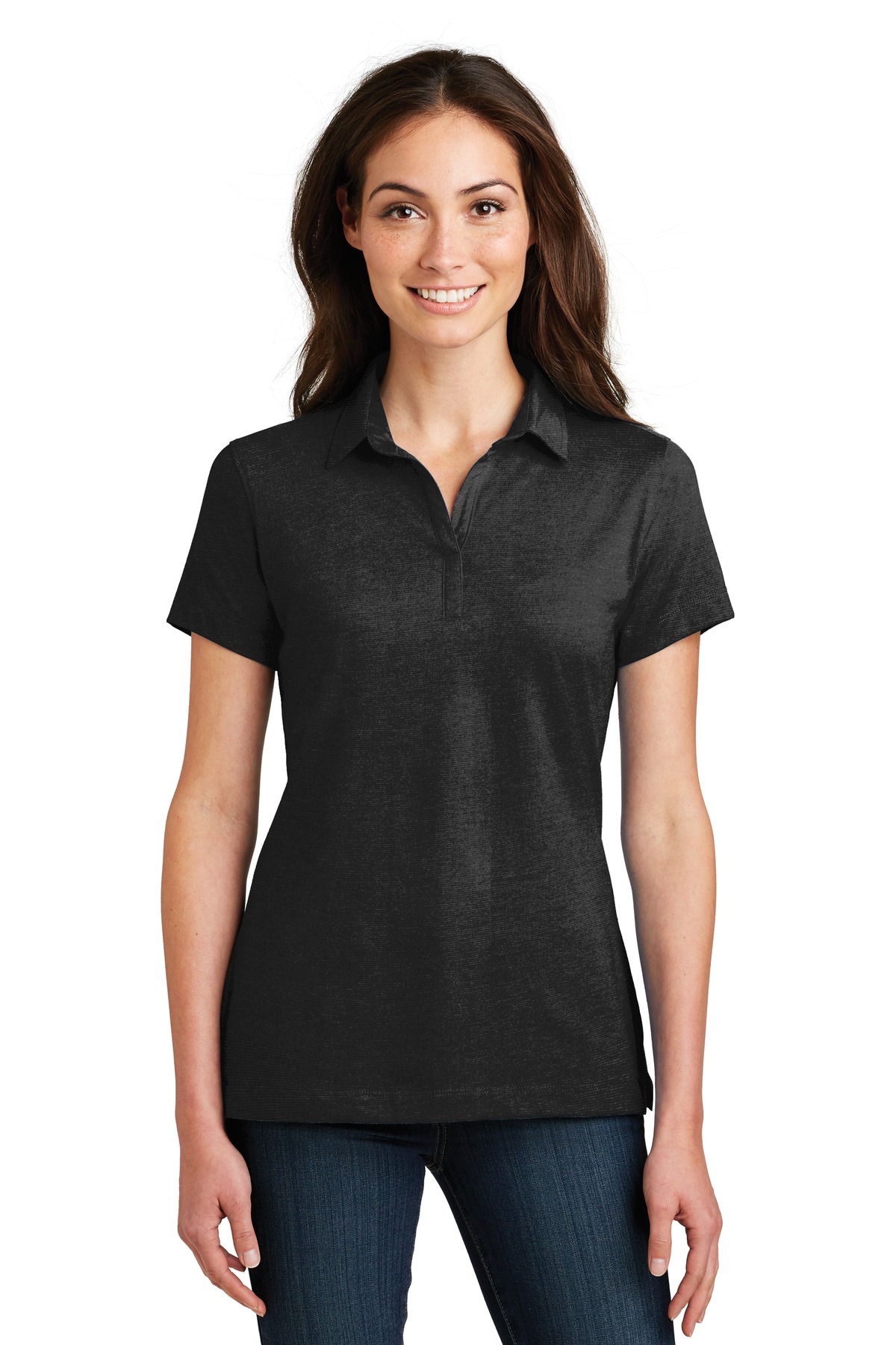 Front view of Ladies Meridian Cotton Blend Polo