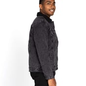 Side view of Sherpa-Lined Denim Jacket