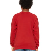 Back view of Youth Sponge Fleece Raglan Sweatshirt