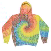 Front view of Adult Tie-Dyed Full-Zip Hooded Sweatshirt