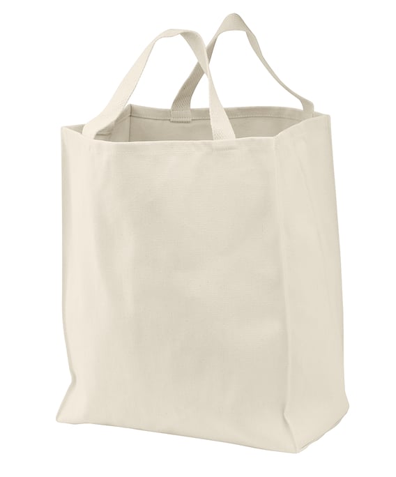 Front view of Ideal Twill Grocery Tote