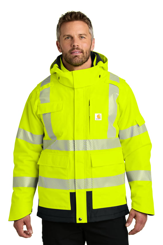 Front view of ANSI 107 Class 3 Waterproof Heavyweight Insulated Jacket