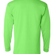 Back view of USA-Made 50/50 Long Sleeve Pocket T-Shirt