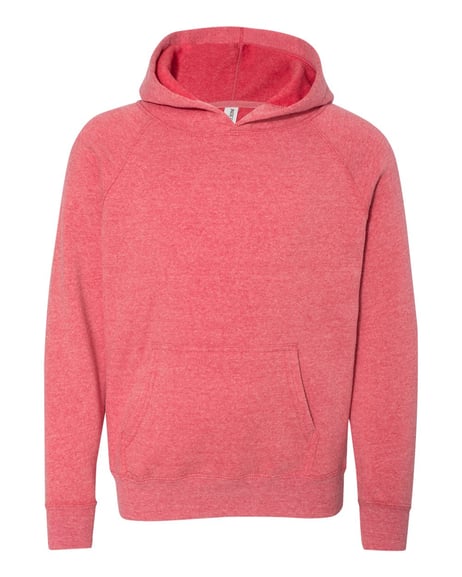 Front view of Youth Special Blend Raglan Hooded Sweatshirt