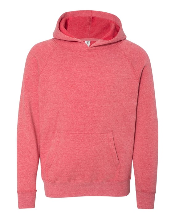 Front view of Youth Special Blend Raglan Hooded Sweatshirt