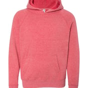Front view of Youth Special Blend Raglan Hooded Sweatshirt