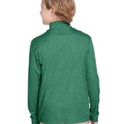 Back view of Youth Zone Sonic Heather Performance Quarter-Zip