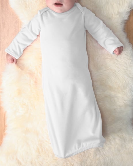 Frontview ofInfant Baby Rib Layette Sleeper