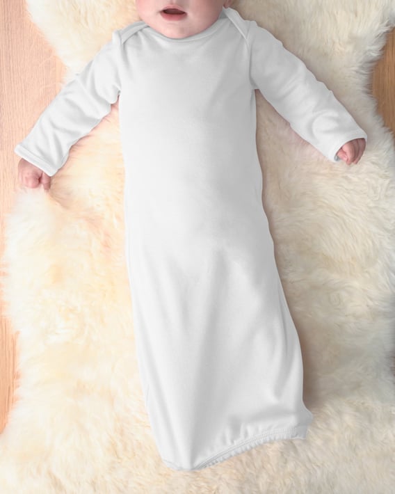 Front view of Infant Baby Rib Layette Sleeper
