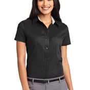 Front view of Ladies Short Sleeve Easy Care Shirt
