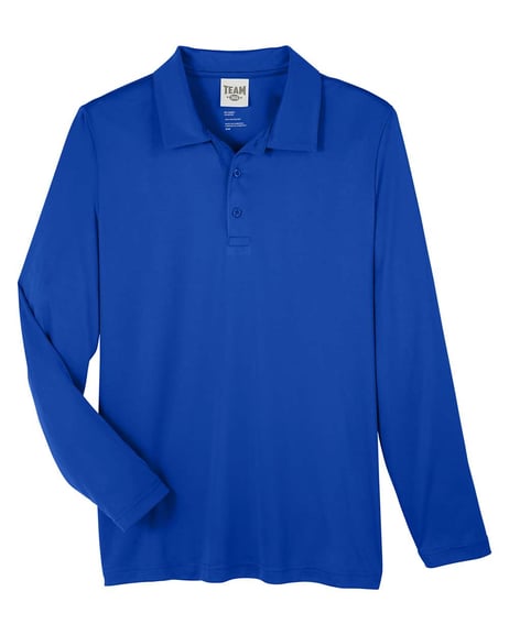 Front view of Zone Performance Long Sleeve Polo