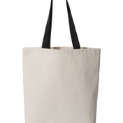 Back view of 11L Canvas Tote With Contrast-Color Handles