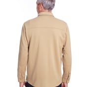 Back view of Adult StainBloc Pique Fleece Shirt-Jacket