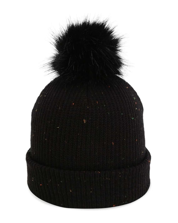 Front view of The Montage Pom Cuffed Beanie