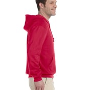 Side view of Adult NuBlend Fleece Quarter-Zip Pullover Hooded Sweatshirt