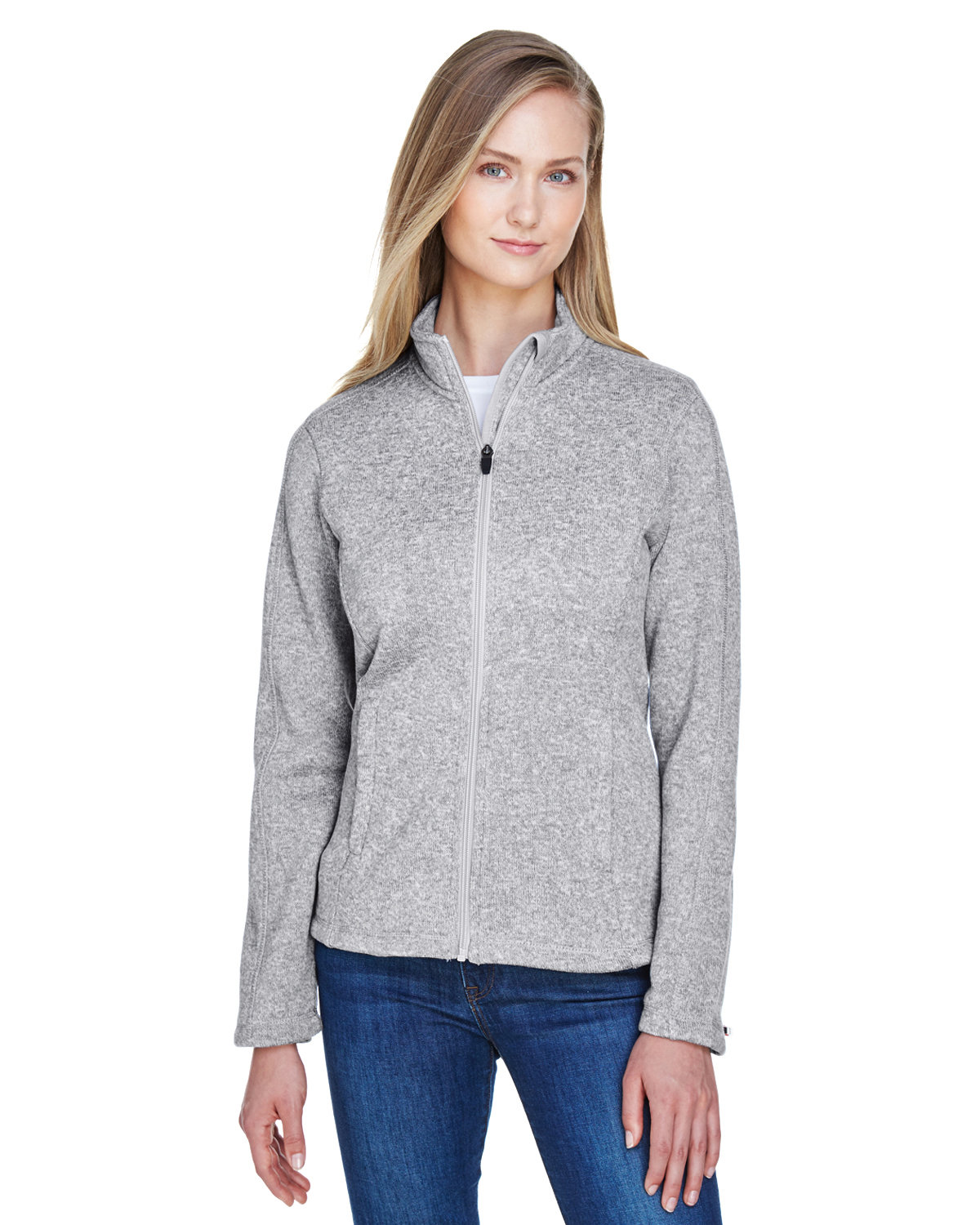 Front view of Ladies’ Bristol Full-Zip Sweater Fleece Jacket