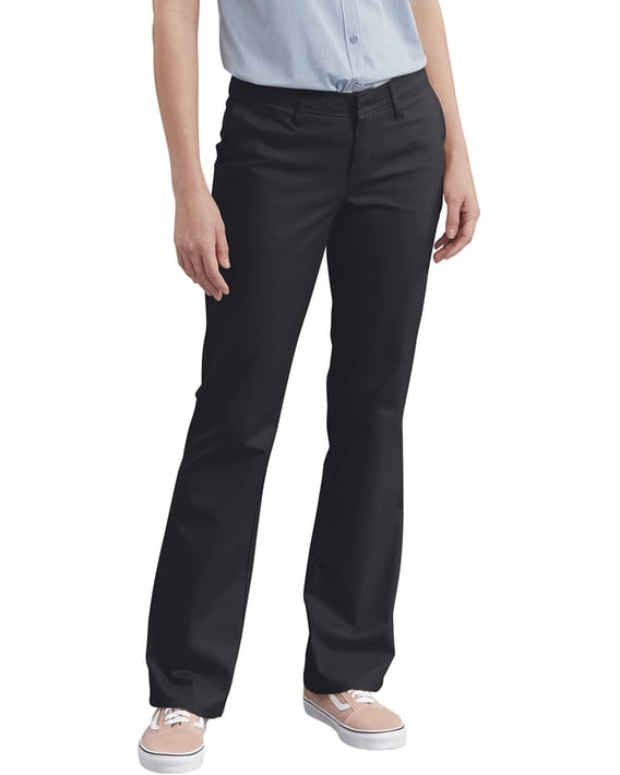 Front view of Ladies’ Slim Fit Boot Cut Stretch Twill Pant
