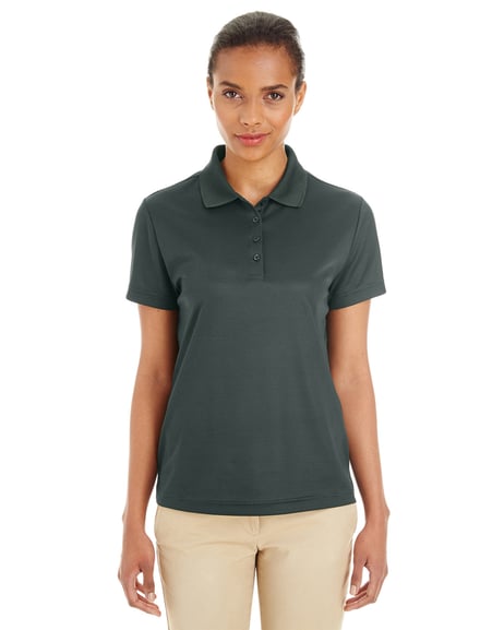 Front view of Ladies' Express Microstripe Performance Piqué Polo
