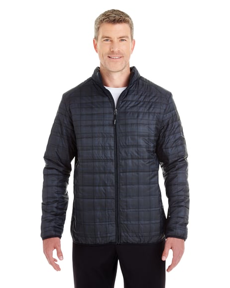 Front view of Men's Portal Interactive Printed Packable Puffer Jacket