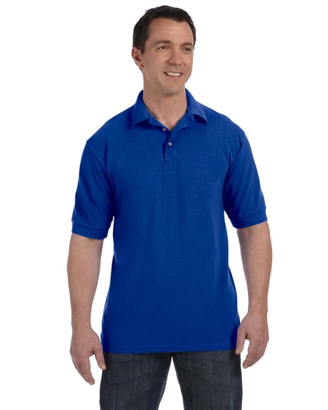 Front view of Men's 7 Oz. ComfortSoft Cotton Piqué Polo