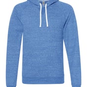 Front view of Snow Heather French Terry Raglan Hooded Sweatshirt