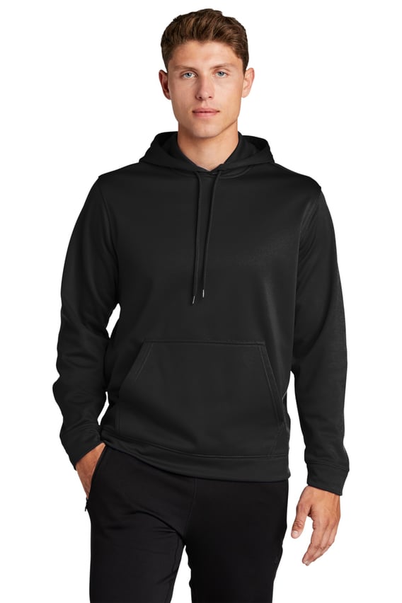 Front view of Sport-Wick® Fleece Hooded Pullover