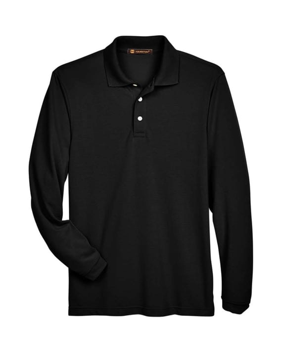 Front view of Easy Blend™ Long Sleeve Polo