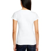 Back view of Ladies’ Lightweight Fitted V-Neck T-Shirt