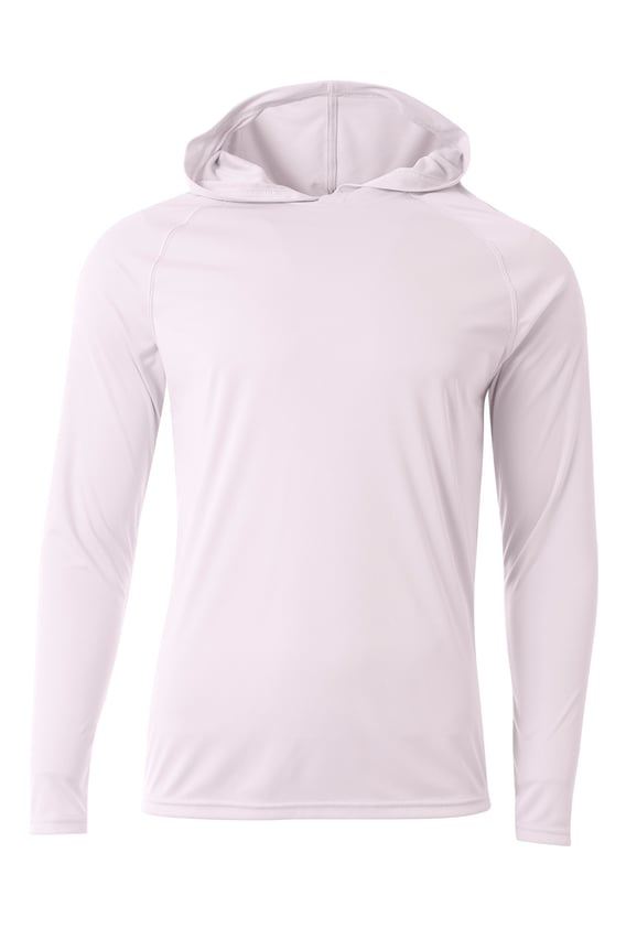 Front view of Cooling Performance Long Sleeve Hooded Tee