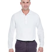 Front view of Adult Long-Sleeve Whisper Piqué Polo