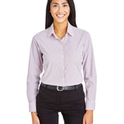 Front view of Women’s CrownLux Performance® Micro Windowpane Woven Dress Shirt