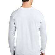 Back view of PosiCharge &reg; Long Sleeve Tri-Blend Wicking Raglan Tee