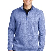 Front view of PosiCharge® Electric Heather Fleece 1/4-Zip Pullover