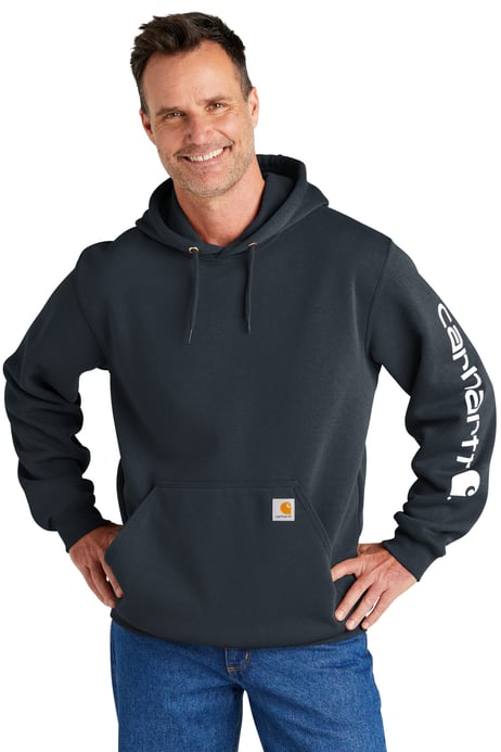 Front view of Midweight Hooded Logo Sweatshirt