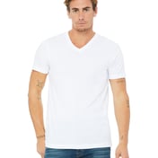 Front view of Unisex Jersey Short-Sleeve V-Neck T-Shirt