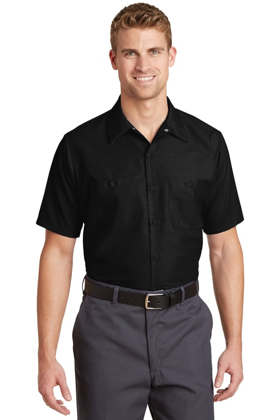Front view of Long Size Short Sleeve Industrial Work Shirt