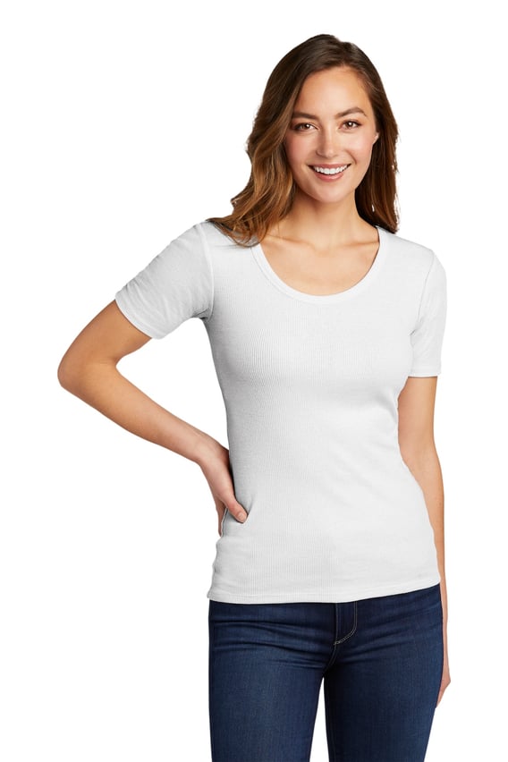 Front view of Women’s V.I.T. Rib Scoop Neck Tee