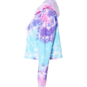 Side view of Women’s Tie-Dyed Crop Hooded Sweatshirt