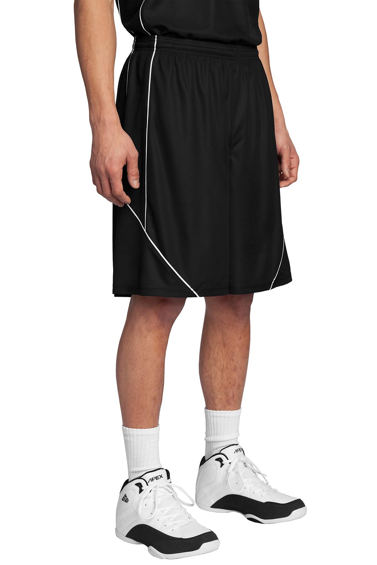 Front view of PosiCharge® Mesh Reversible Spliced Short