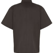 Back view of Ten Studded Front Chef Short Sleeve Coat
