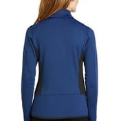 Back view of Ladies Full-Zip Heather Stretch Fleece Jacket