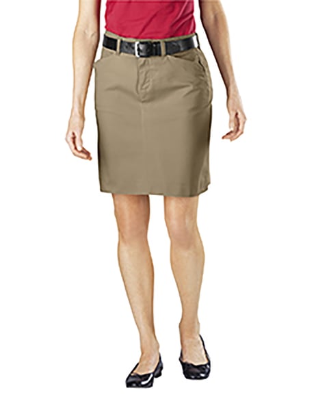 Front view of Ladies' Stretch Twill Skirt