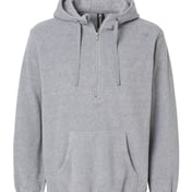 Front view of Polar Fleece Quarter-Zip Hooded Pullover