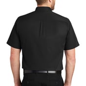 Back view of Short Sleeve SuperPro Twill Shirt